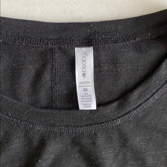 Ideology black womens top with side knot - Picture 3 of 3